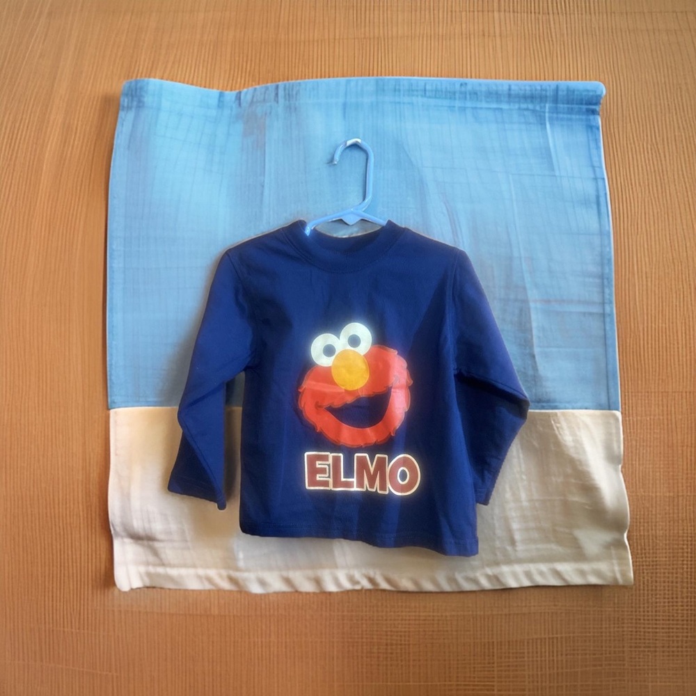 Vintage Y2K Elmo Blue Long Sleeve Shirt